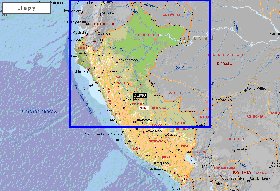 Administratives carte de Perou en anglais