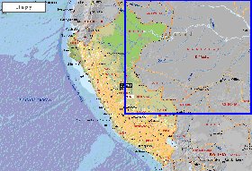 Administrativa mapa de Peru em ingles