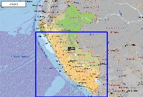 Administrativa mapa de Peru em ingles