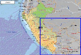 Administrativa mapa de Peru em ingles