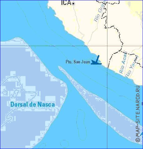 Administratives carte de Perou en espagnol