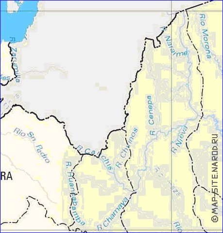 Administratives carte de Perou en espagnol