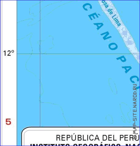 Administratives carte de Perou en espagnol