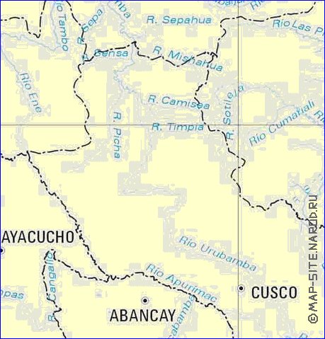 Administratives carte de Perou en espagnol