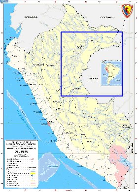 Administrativa mapa de Peru em espanhol