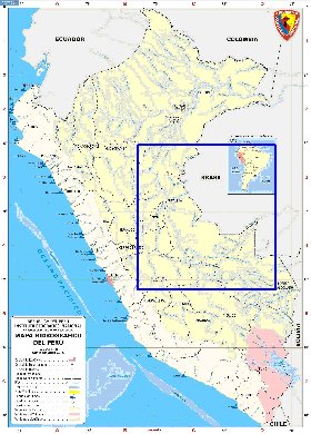 Administrativa mapa de Peru em espanhol