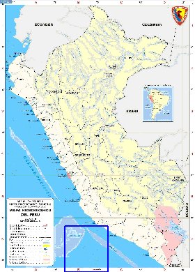 Administrativa mapa de Peru em espanhol