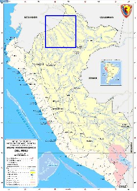 Administrativa mapa de Peru em espanhol