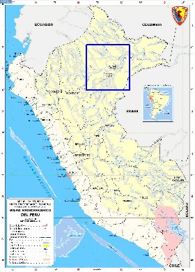 Administrativa mapa de Peru em espanhol