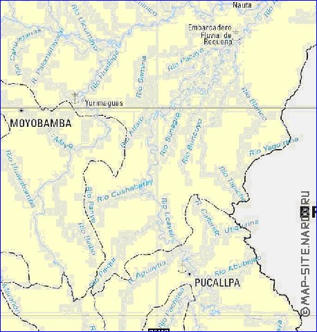 Administrativa mapa de Peru em espanhol