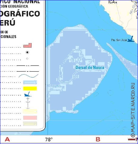 Administratives carte de Perou en espagnol