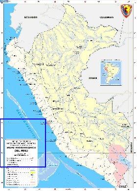 Administratives carte de Perou en espagnol