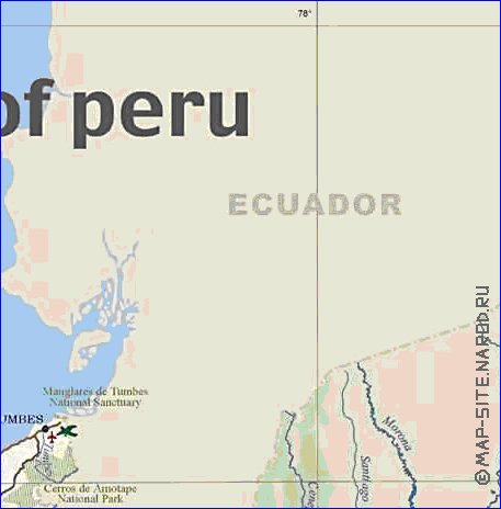 mapa de Peru em ingles