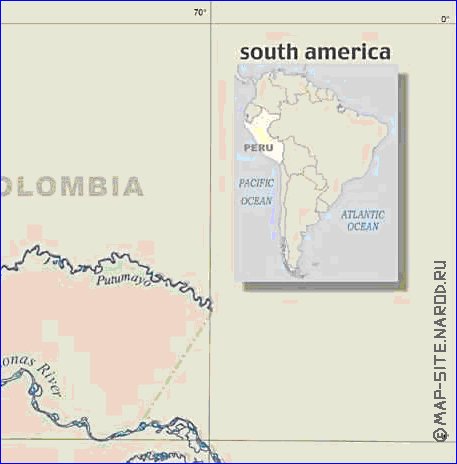 mapa de Peru em ingles