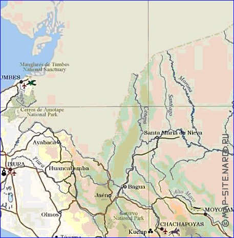 mapa de Peru em ingles