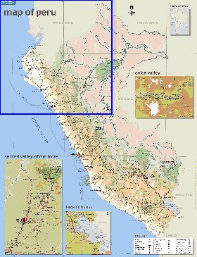 mapa de Peru em ingles