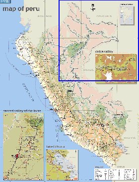 mapa de Peru em ingles