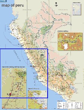 carte de Perou en anglais