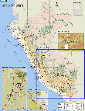 mapa de Peru em ingles