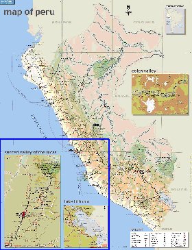 mapa de Peru em ingles