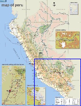 mapa de Peru em ingles