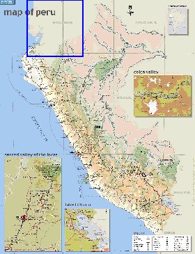 mapa de Peru em ingles