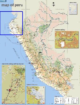 mapa de Peru em ingles