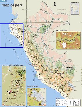 mapa de Peru em ingles