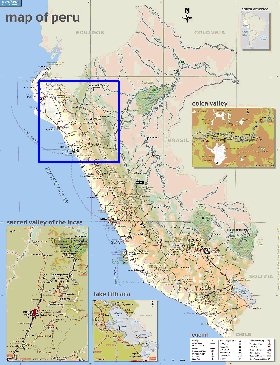 carte de Perou en anglais