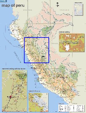 carte de Perou en anglais