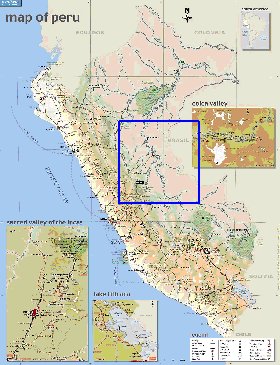 mapa de Peru em ingles