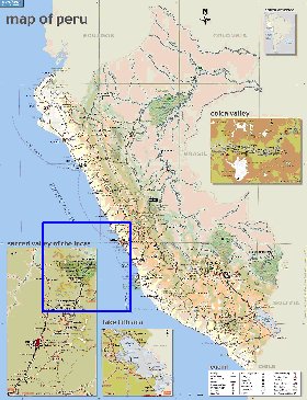 mapa de Peru em ingles