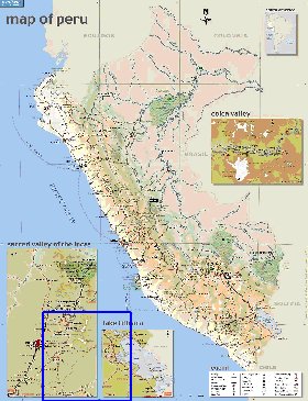 carte de Perou en anglais