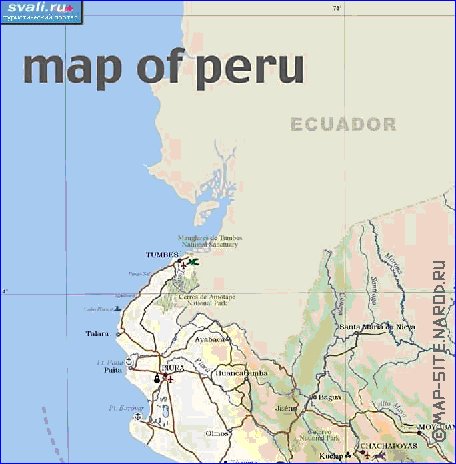 mapa de Peru em ingles