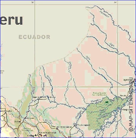 mapa de Peru em ingles