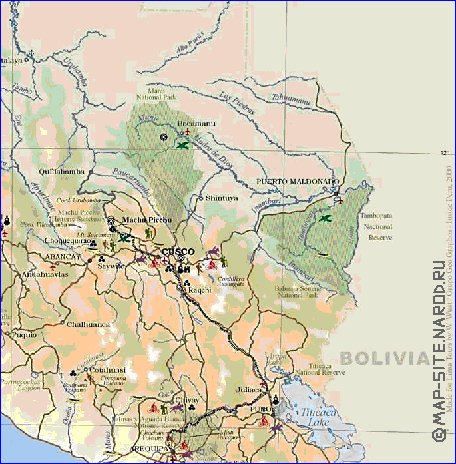 mapa de Peru em ingles