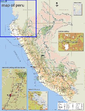 mapa de Peru em ingles