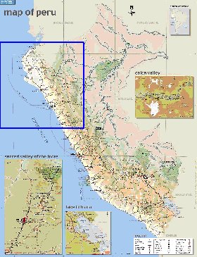 mapa de Peru em ingles