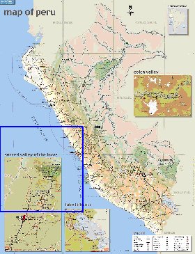 mapa de Peru em ingles