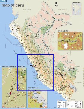 mapa de Peru em ingles