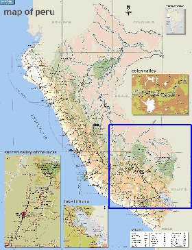 mapa de Peru em ingles