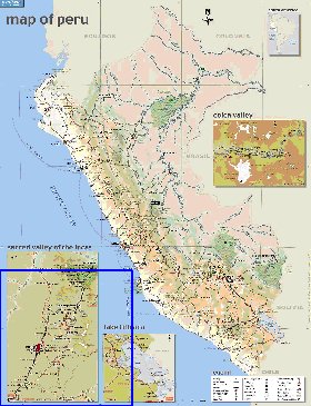 mapa de Peru em ingles