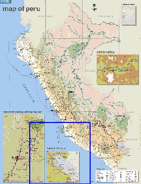 mapa de Peru em ingles