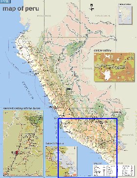 mapa de Peru em ingles