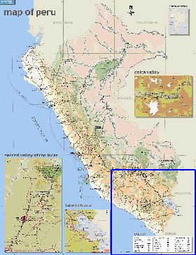 mapa de Peru em ingles