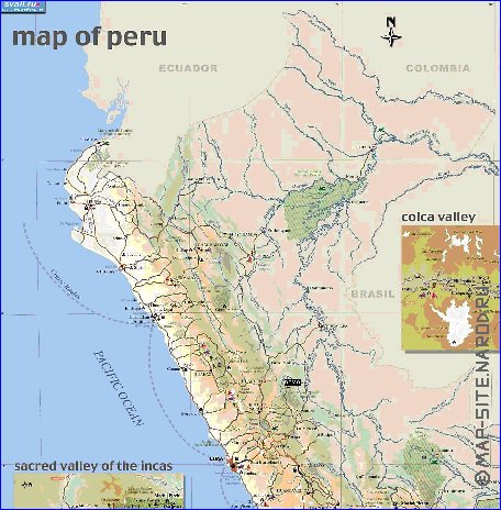 mapa de Peru em ingles