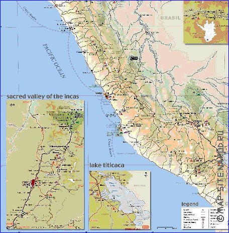 mapa de Peru em ingles