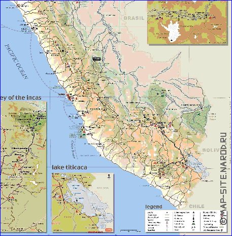 mapa de Peru em ingles