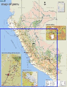 mapa de Peru em ingles