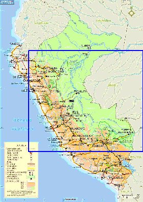 mapa de Peru em espanhol